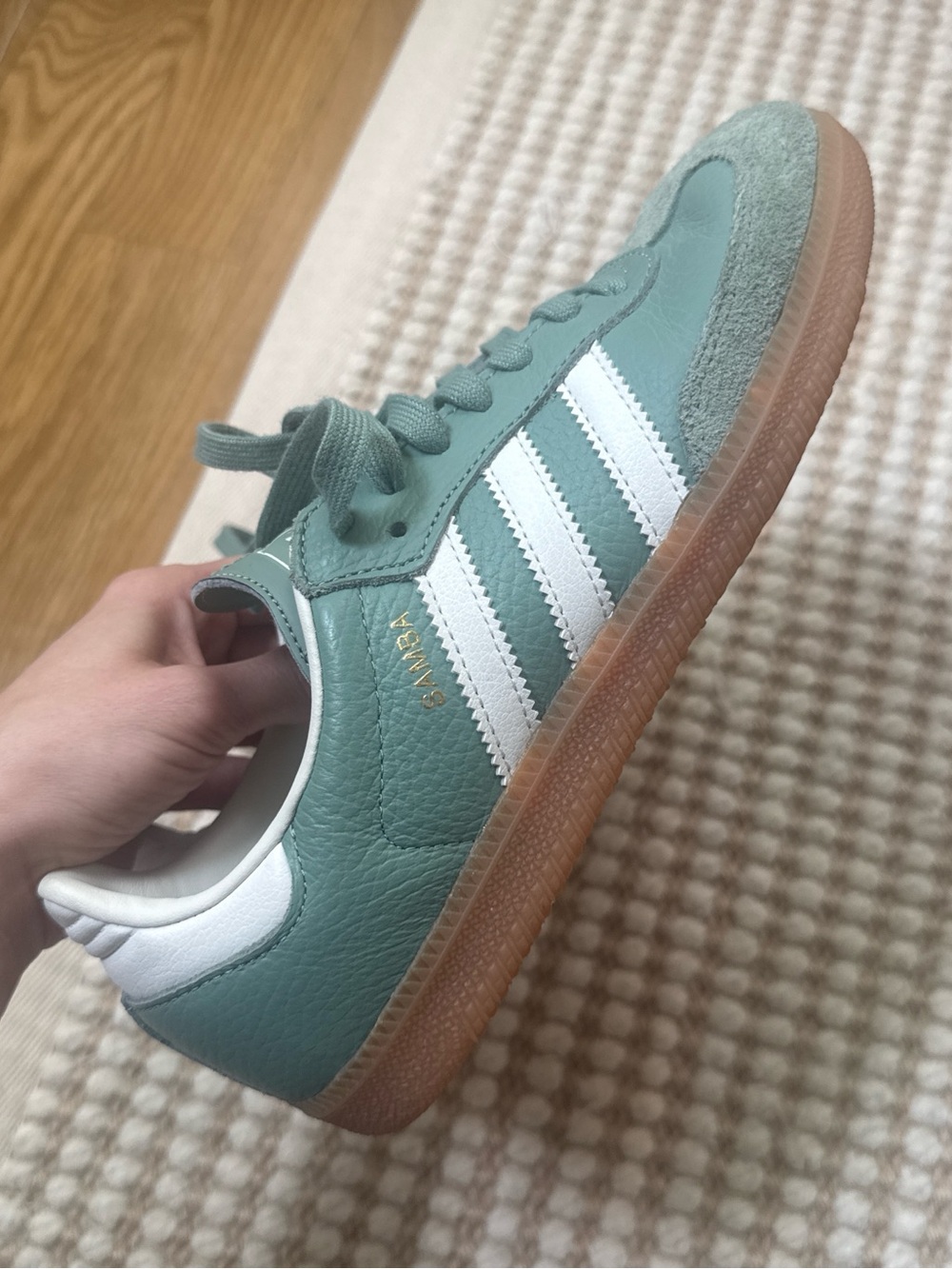 Adidas Samba Sneakers in Sage/Mint Green - Picture 5 of 6